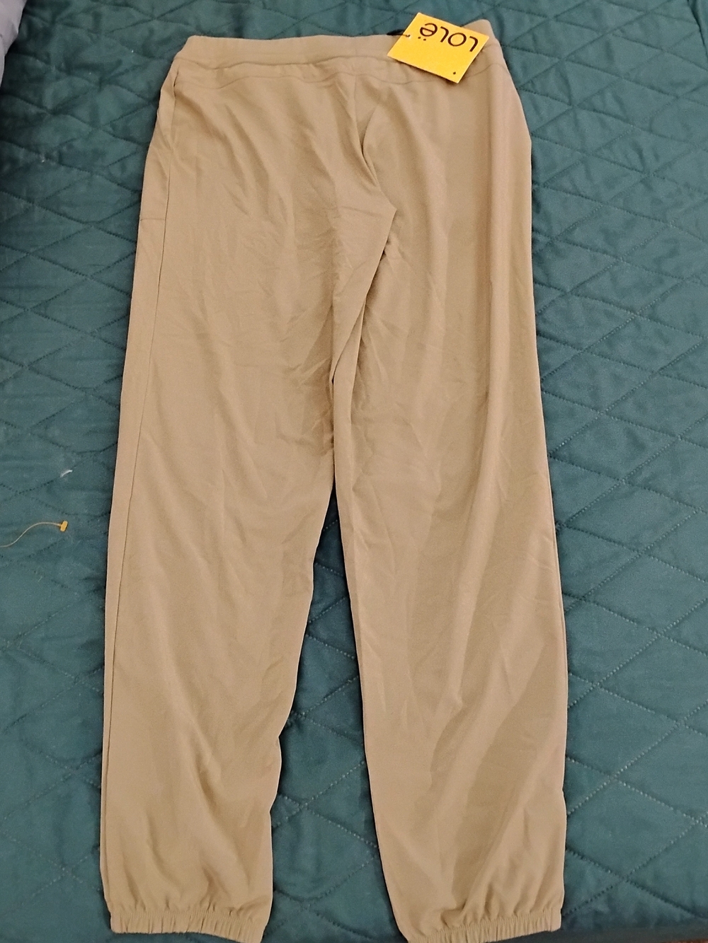 Lole Womens Taupe Jogger Pants - Elastic Cuff Comfort